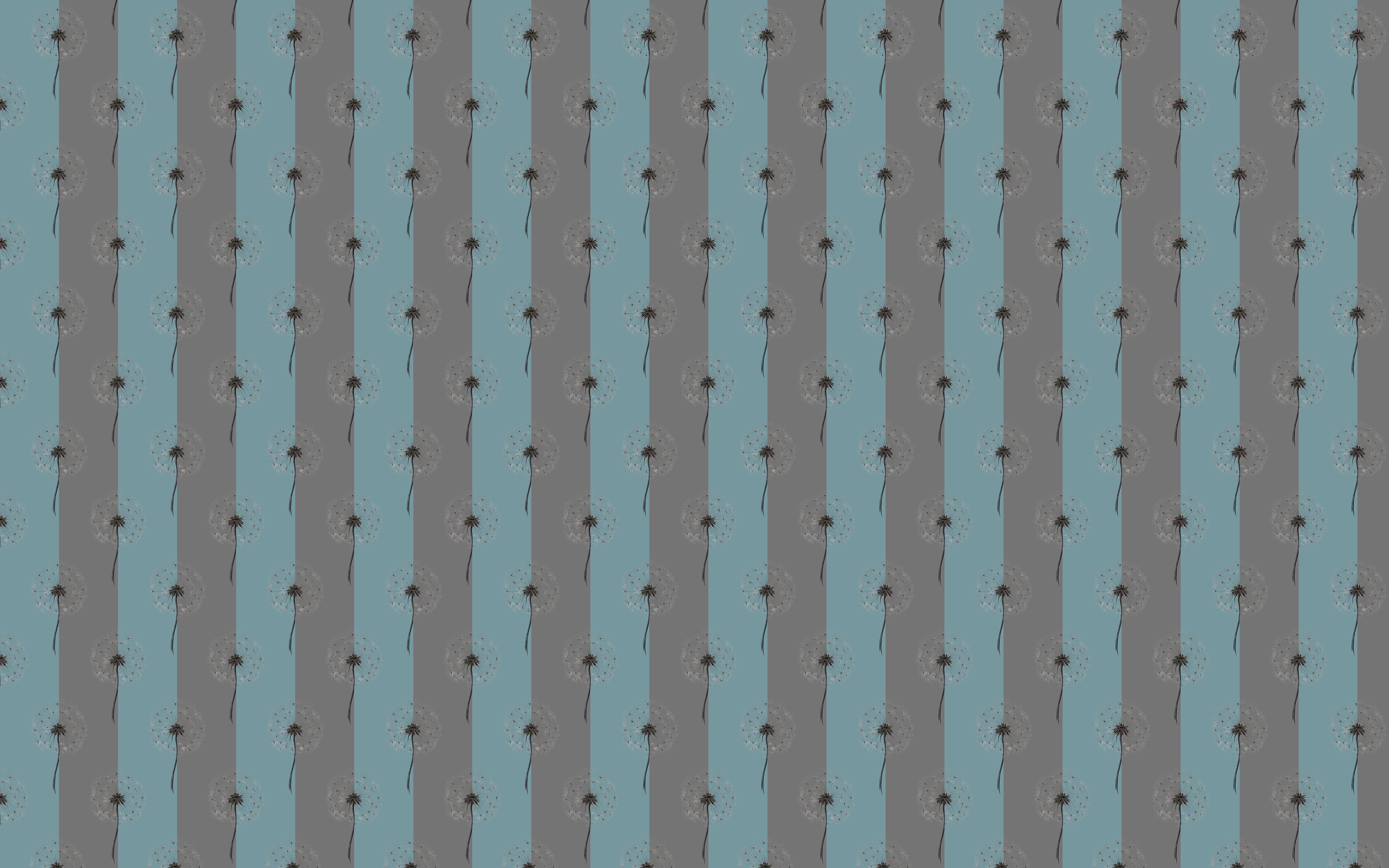 Dandelion Reverie - Mist Blue botanical wallpaper – shown as a full-wall feature
