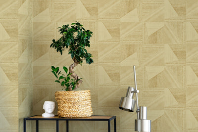 Canyon Elm wood-effect wall panel styled in a modern interior