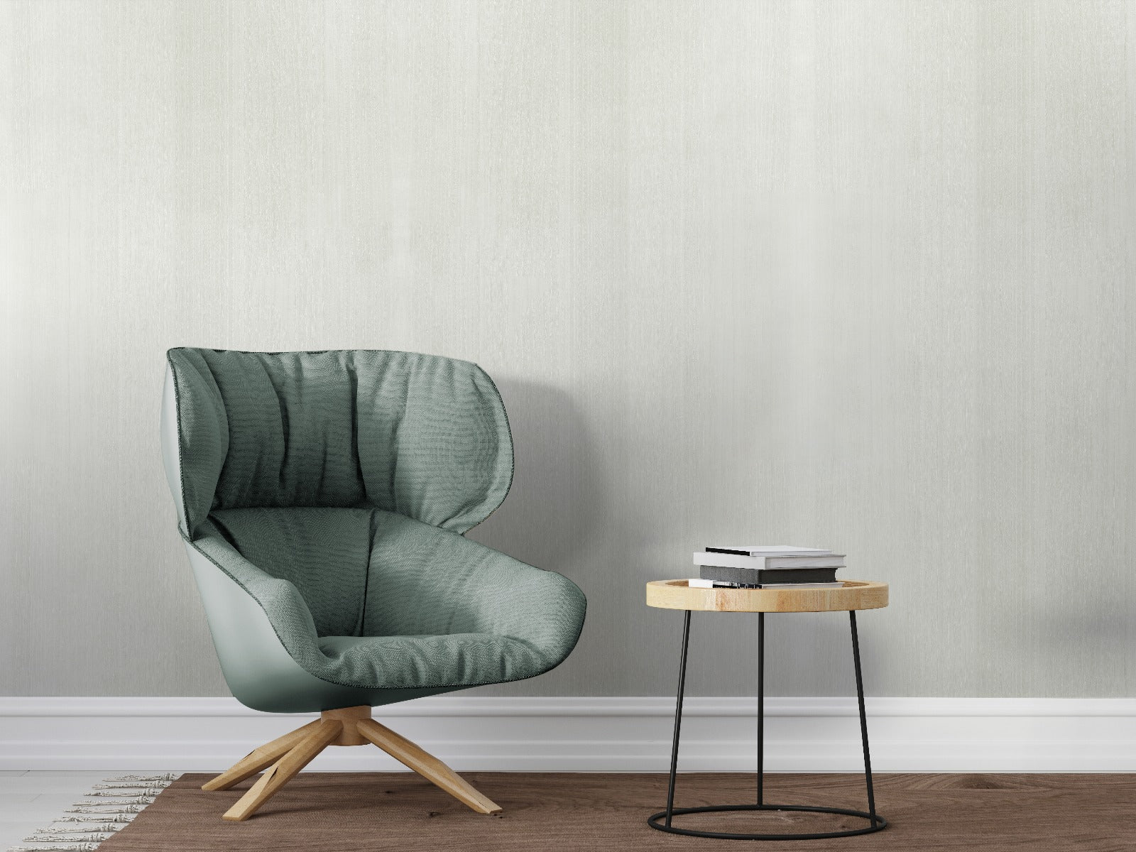 Frost Oak wood-effect wall panel styled in a modern interior