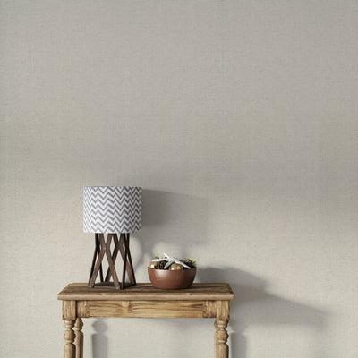 Linen Whisper textured grasscloth wallcovering styled in a modern interior