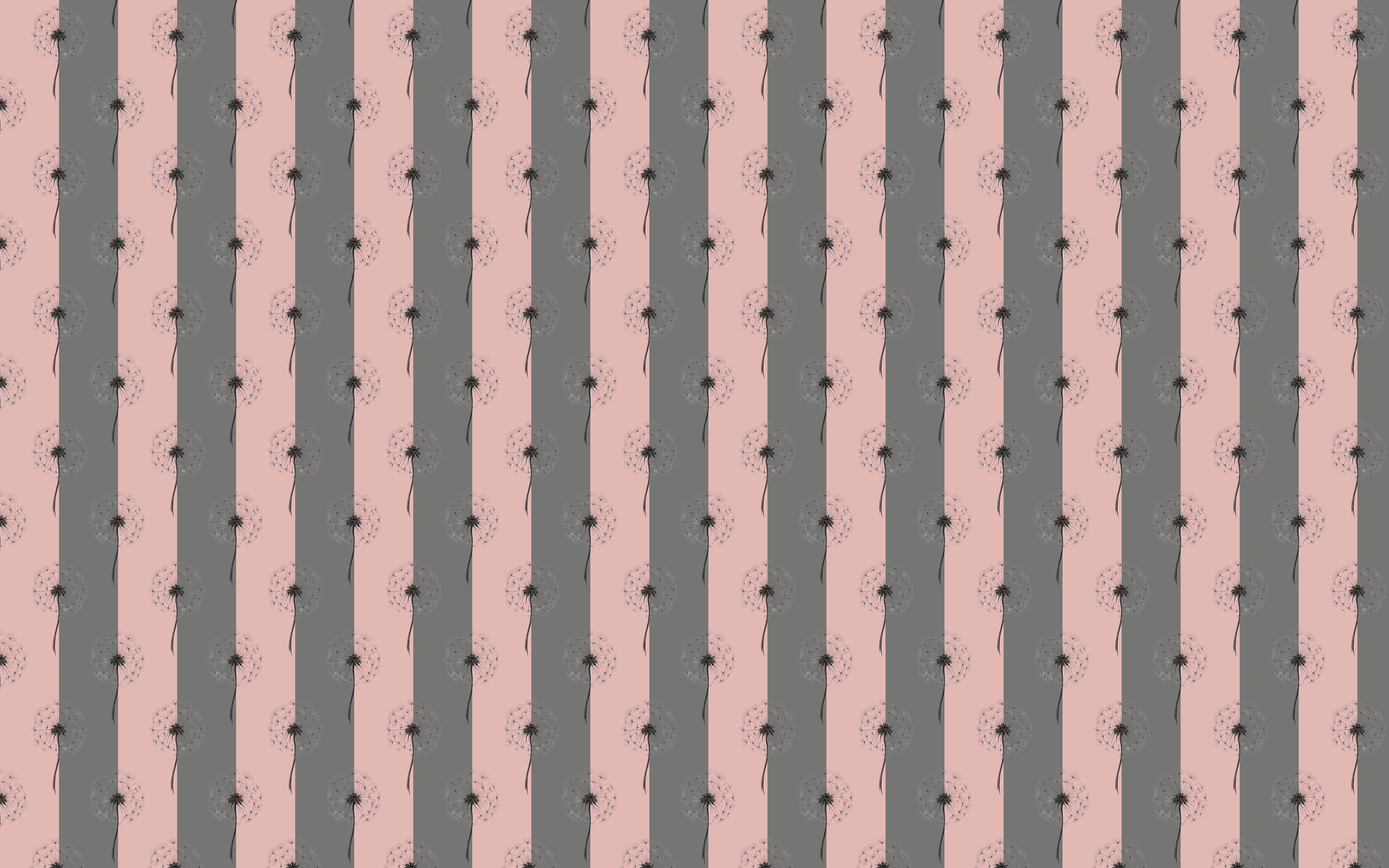 Dandelion Reverie - Blush Stone botanical wallpaper – design pattern close-up