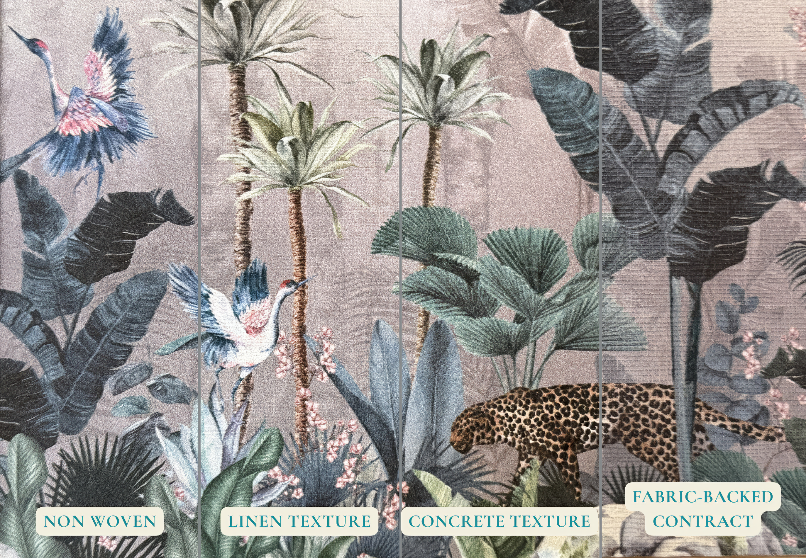 Dandelion Reverie - Mist Blue botanical wallpaper – feature wall in a styled space