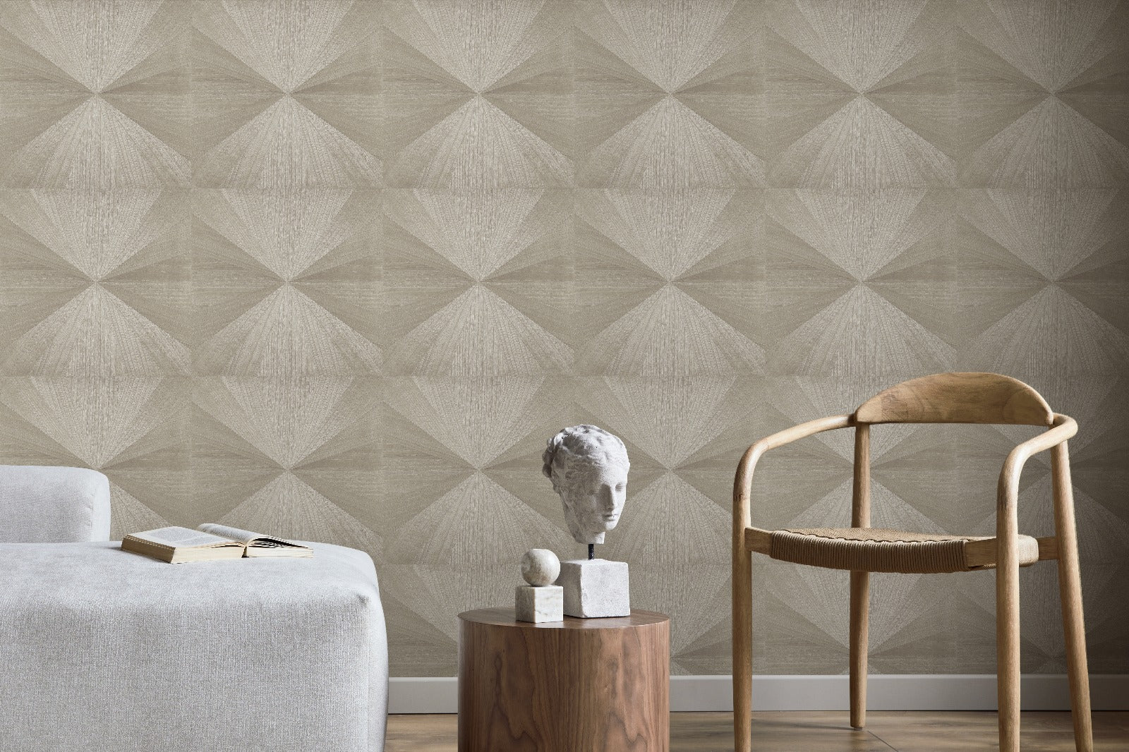Shadow Weave wood-effect wall panel styled in a modern interior