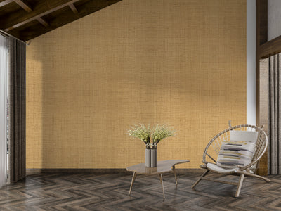 Terra Weave textured grasscloth wallcovering styled in a modern interior