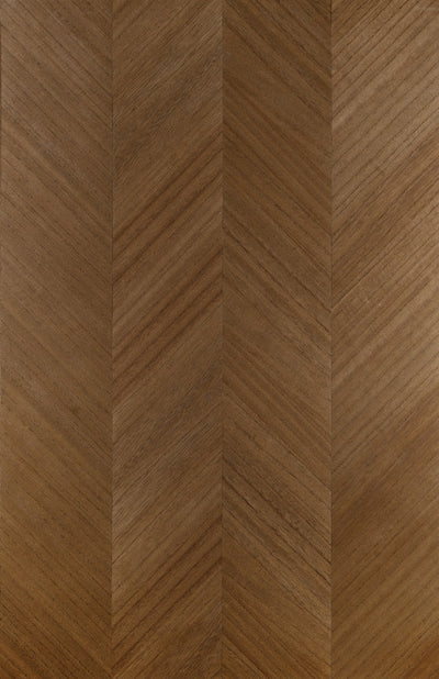 Walnut Crest wood-effect wall panel – shown as a full-wall feature
