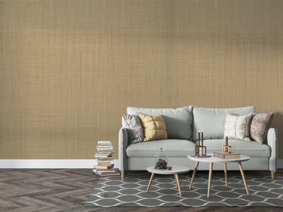 Woven Grove textured grasscloth wallcovering styled in a modern interior